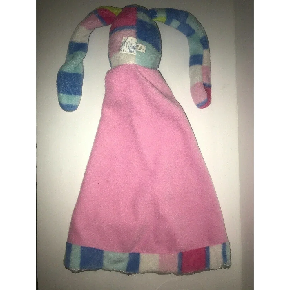 Stephan Baby Security Blanket Bunny Rabbit‎ Stripes Pink Blue Green Lovey